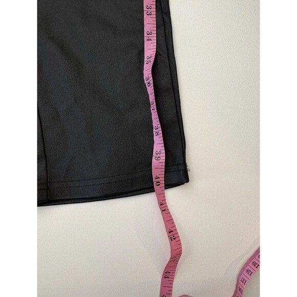 SHEIN Curve Women’s Pant Faux Leather Stretch Black Plus 4XL Skinny Leg - Picture 6 of 12